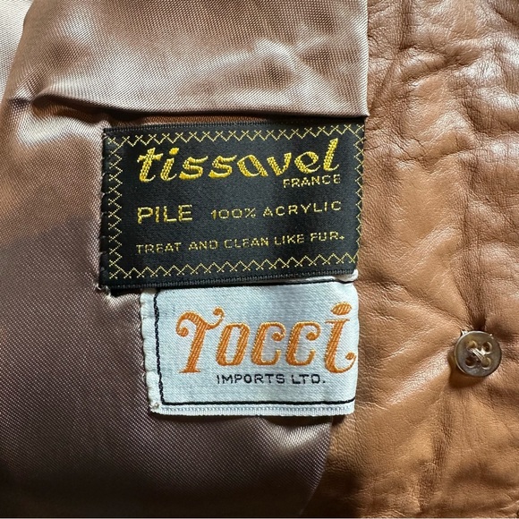 Tocci Imports Leather Faux Fur Jacket Coat -  England - Picture 9 of 11